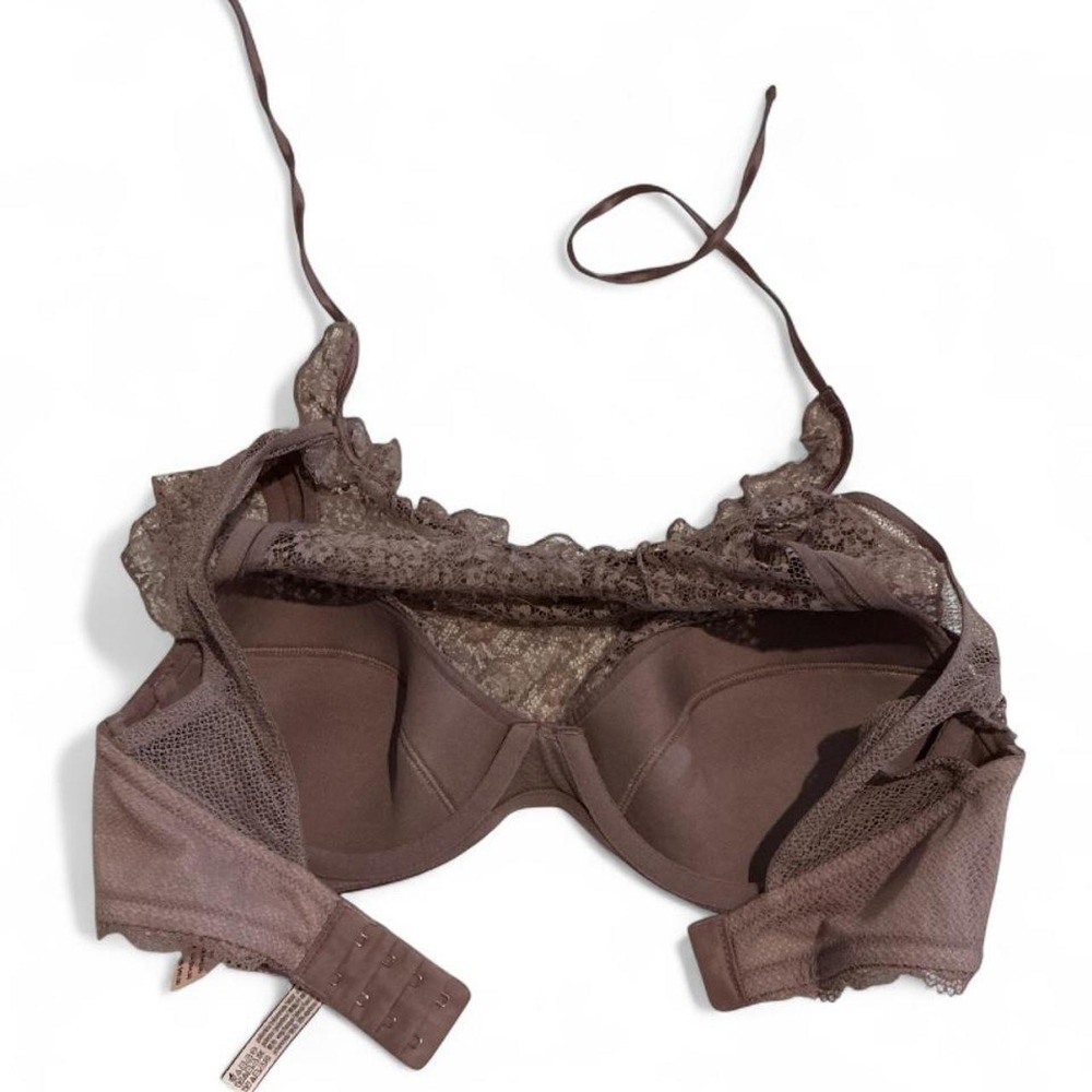 Victoria's Secret Dream Angels Bra Womens 34D Mauve New Lace Plunge 11109013 - Picture 7 of 8